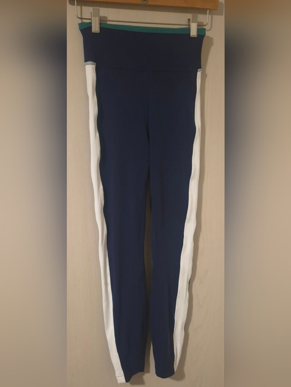 Lululemon Nulu Super-High-Rise Tight 25" Retro Remix Set Club Blue White Raceway